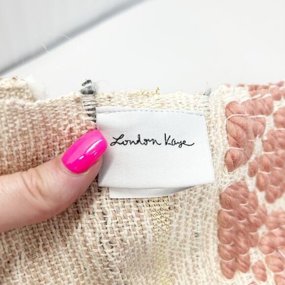 London Kaye Hand Woven Textured Bohemian Hippie Decorative Throw Afghan Blanket - Picture 5 of 6